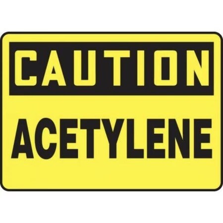 Accuform OSHA CAUTION SAFETY SIGN ACETYLENE MCHL660VA MCHL660VA